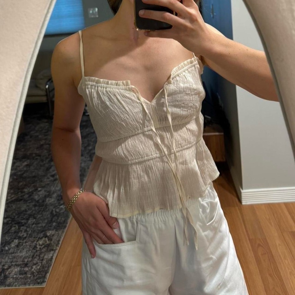 Cream Gauze Women's Tank